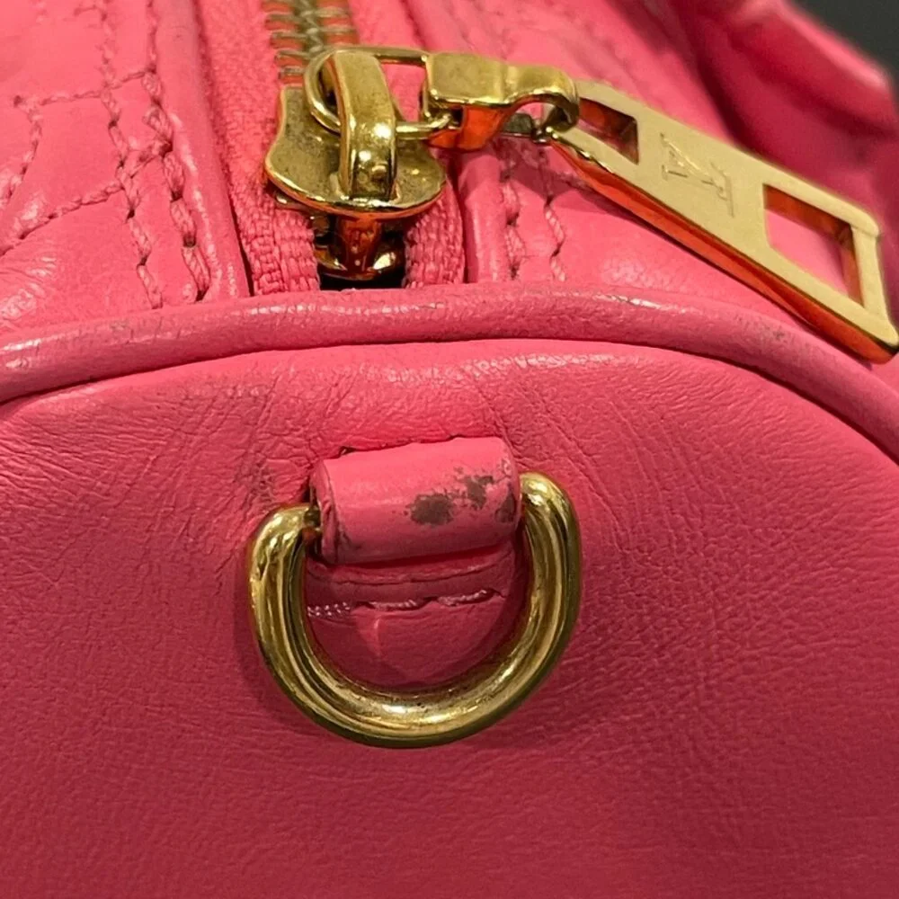 Louis Vuitton Papillon BB Pink Calfskin Hand/Shoulder Bag (JB1423)